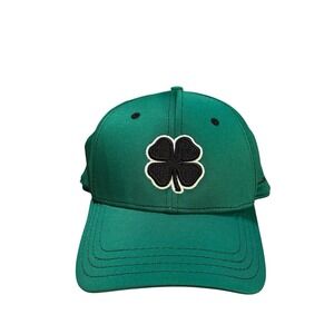 Black Clover Stretch‎ Fit Hat Cap Green Black Small/Medium Live Lucky